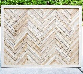 20 gorgeous headboards you can make in an afternoon, Build a herringbone headboard from wood shims
