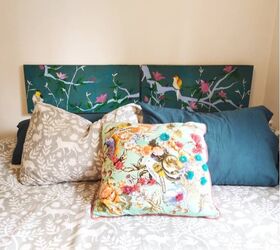 20 gorgeous headboards you can make in an afternoon, Paint a chinoiserie motif headboard on upcycled wood
