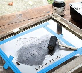 how to stencil on glass to create a charming old window sign