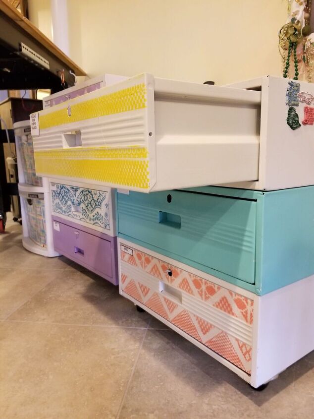 repurposed heavy metal drawers