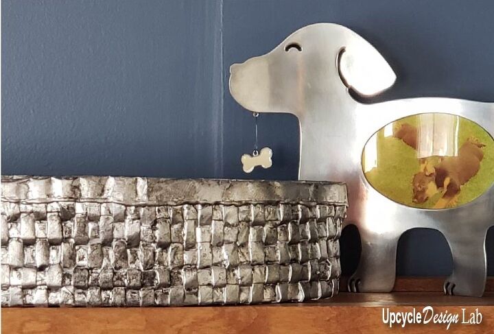 16 creative hacks to turn baskets and buckets into designer decor, Weave a faux metal basket from old magazines