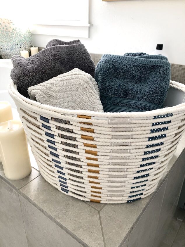 16 creative hacks to turn baskets and buckets into designer decor, Beauty any bucket with this modern basket weaving technique