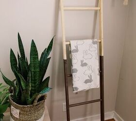 s 20 near brilliant ways to beautify your home using dowels, Build your own trendy blanket ladder using dowels