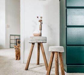 s 20 near brilliant ways to beautify your home using dowels, Make your own rustic concrete stools from scratch