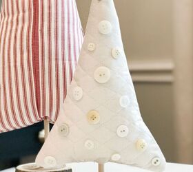 how to make super cute and easy fabric christmas trees