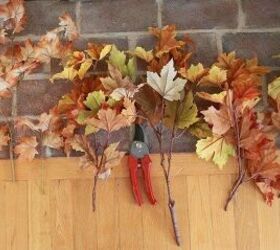 Take apart last year's faux fall leaf bouquet for this brilliant reuse