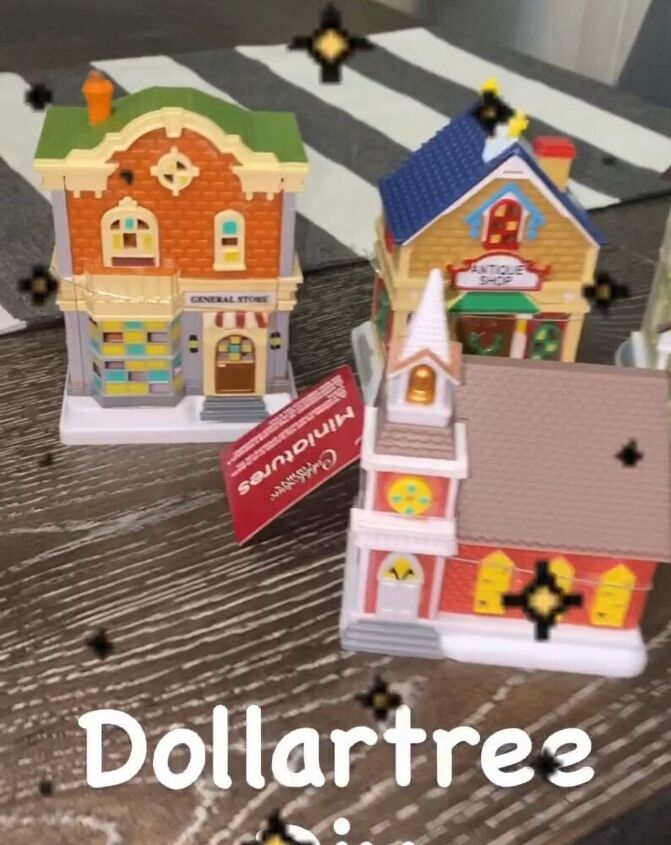 dollartree christmas village makeover