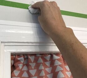 how to paint a ceiling with a color block design