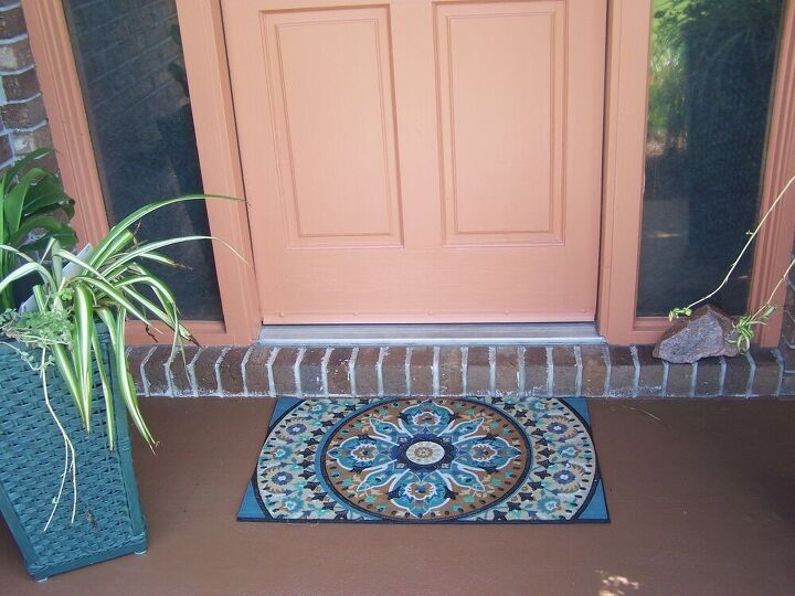 q all color flaked off front door mat how to repaint