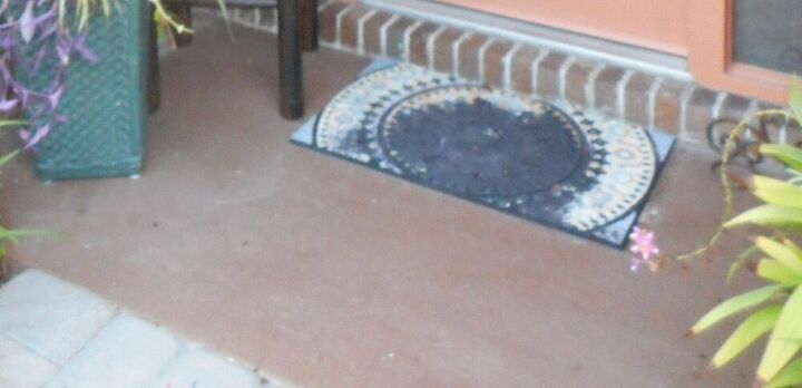 q all color flaked off front door mat how to repaint