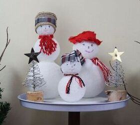dollar tree snow family snowman christmas decor