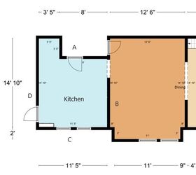 how to design kitchen with 3 doors windows