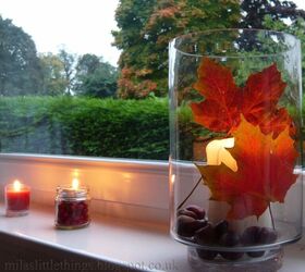 s 15 stunning lanterns that will give you a magazine perfect fall porch, Celebrate the natural beauty of fall leaves with a mason jar candle holder