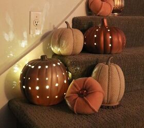 s 15 stunning lanterns that will give you a magazine perfect fall porch, Add a gorgeous glow to your fall decor with luminary pumpkin lanterns
