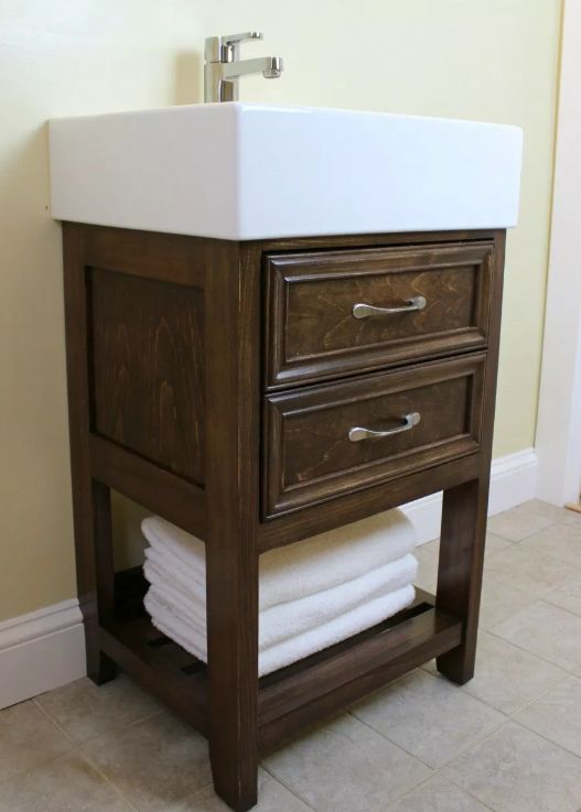 20 ways to boost bathroom storage without taking counter space, Give your bathroom a makeover with a stylish DIY vanity