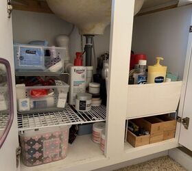 20 ways to boost bathroom storage without taking counter space, Eliminate chaos under the bathroom sink with simple storage tips