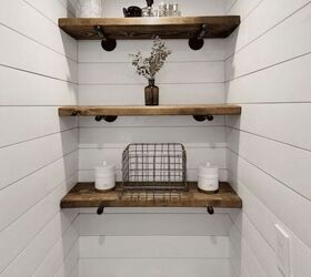 DIY Makeover - Moderno estilo de casa de campo pequeño espacio de baño