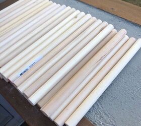 She puts 100 wood dowels by her bed and the result is stunning