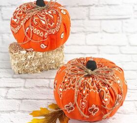 dollar tree bandana pumpkins