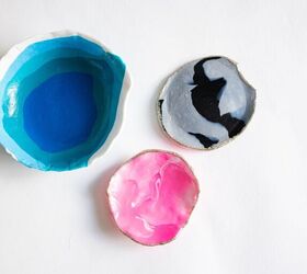 diy ombre clay bowl or jewelry trays for gifts