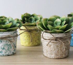 s 16 sweet mini planters that will liven up your bookshelves, Add sparkle to your decor with glittery mason jar succulent planters