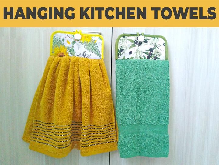 diy hanging kitchen towels