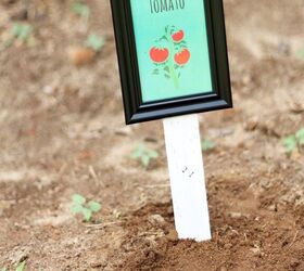s 20 of the smartest picture frame hacks we ve ever seen hands down, Keep track of your veggie garden with cute signs in simple picture frames