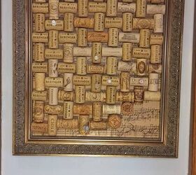s 20 of the smartest picture frame hacks we ve ever seen hands down, Fill a vintage picture frame with wine corks and elegant wrapping paper