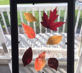 s 20 of the smartest picture frame hacks we ve ever seen hands down, Celebrate autumn s natural beauty with a fall leaf sun catcher