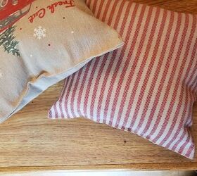 christmas gift bags into throw pillows
