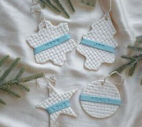 easy nordic christmas ornaments using airdry clay