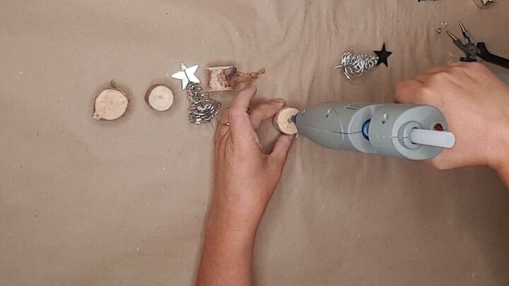 farmhouse christmas decor tiered tray wire christmas trees