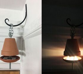 20 ways to warm up your home without touching the thermostat, DIY a thrifty hanging space heater from terracotta pots