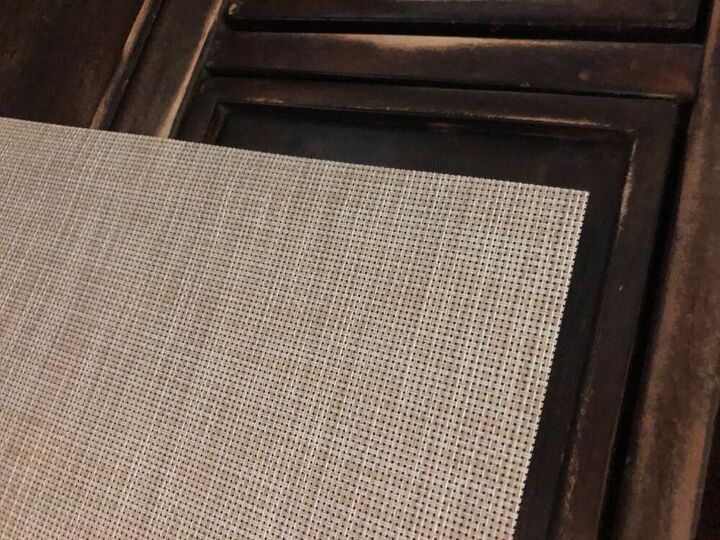 dresser makeover with faux caning