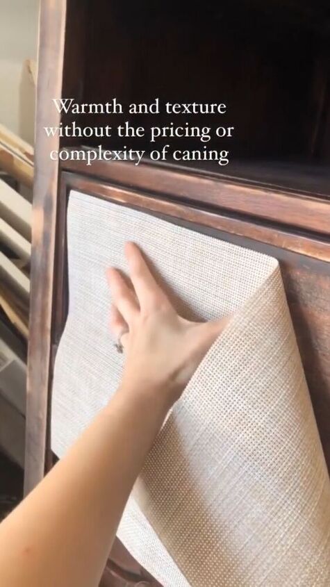 dresser makeover with faux caning