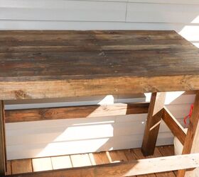 how to make an outdoor work table using 1x4 s