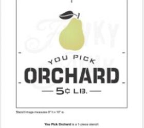 You Pick Orchard stencil