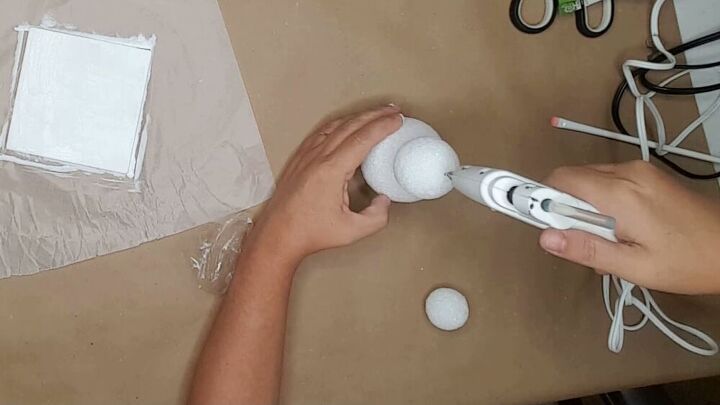 dollar tree snow family snowman christmas decor