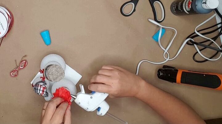 dollar tree snow family snowman christmas decor