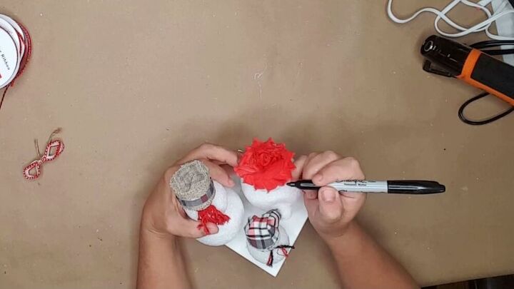 dollar tree snow family snowman christmas decor