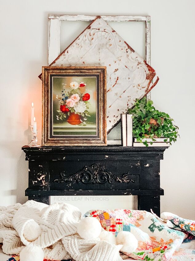 s 10 faux mantels that will make your winter home much cozier, Build your own faux fireplace frame from fence pickets
