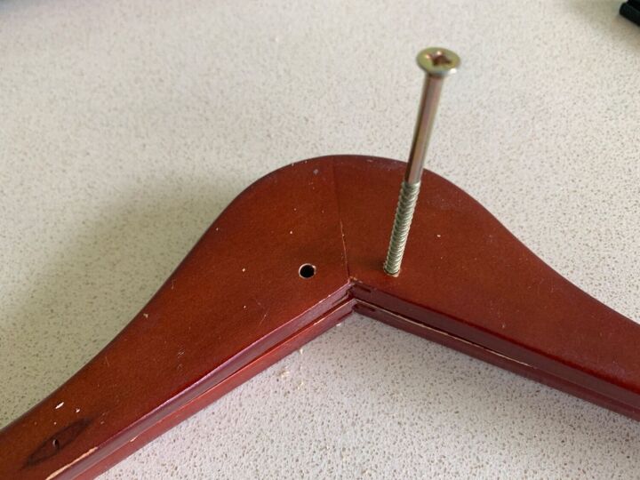 clothes hanger side table