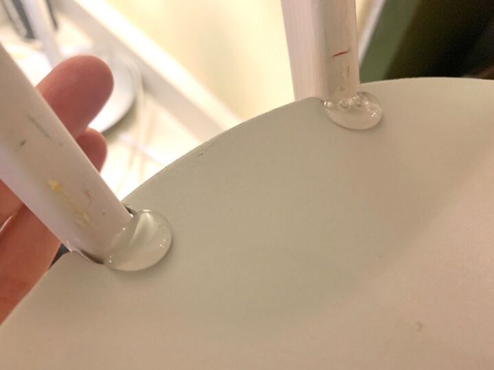 clothes hanger side table