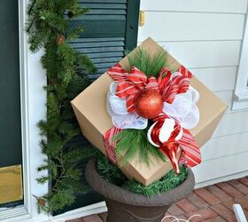 s replace your halloween porch decor with these 20 ideas, Upcycle plain cardboard boxes into super easy Christmas decor