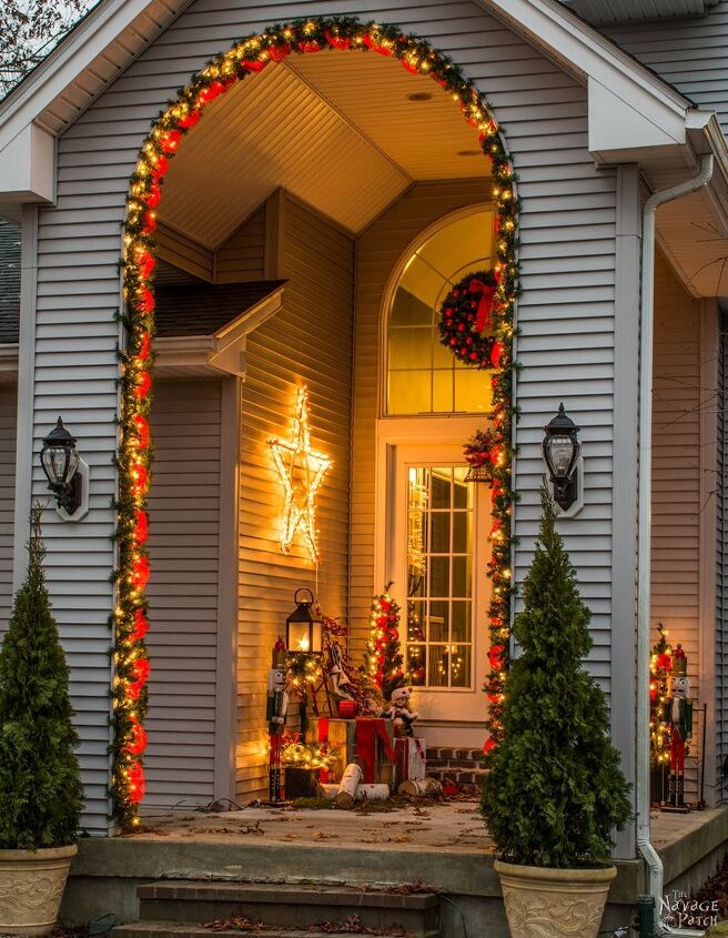 s replace your halloween porch decor with these 20 ideas, Repurpose a faux Christmas tree into a beautiful outdoor garland