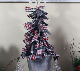 easy christmas diy fabric scrap christmas tree farmhouse christmas