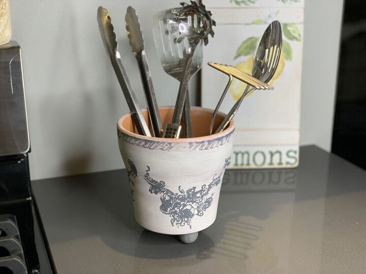 s 13 gorgeous home upgrades using decals from the weathered shed, French Country Utensil Caddy