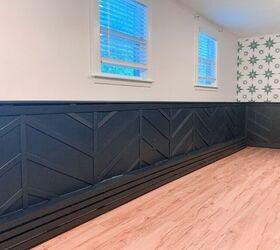 20 of our favorite board and batten wall transformations, DIY this stunning herringbone board and batten accent wall