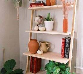 s 15 sleek simple furniture ideas that you can make in just a few hour, Build your own trendy ladder shelves