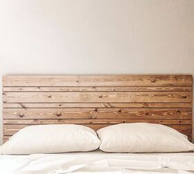 s 15 sleek simple furniture ideas that you can make in just a few hour, Give your bedroom a modern makeover with a floating wood headboard